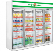 超市双门两开门饮料冷藏展示柜